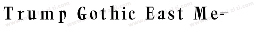 Trump Gothic East Me字体转换